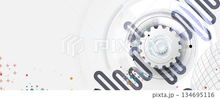 Modern abstract technology and science background concept Modern abstract technology and science background concept 134695116