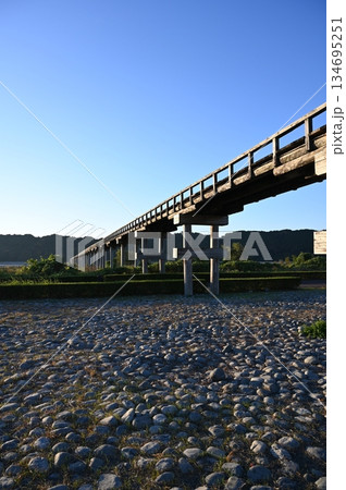 蓬莱橋　木造歩道橋　島田市 134695251