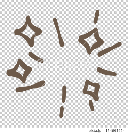 Hand-drawn style abstract illustration of lines and diamonds 134695424