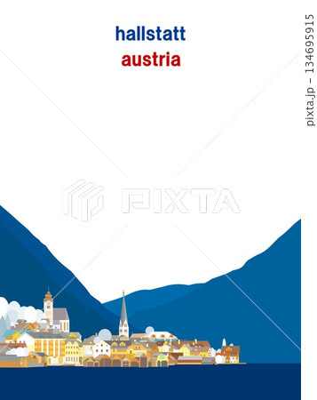 ハルシュタット hallstatt ザルツカンマ―グート オーストリア 冬風景 ハルシュタット hallstatt ザルツカンマ―グート オーストリア 冬風景 134695915