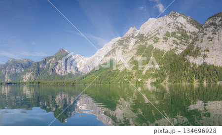 Konigsee lake near Jenner mount in Berchtesgaden National Park, Alps Germany 134696928