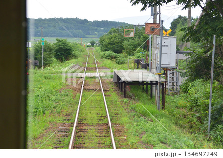 JR北海道留萌本線の秩父別駅から石狩沼田駅までの風景 134697249