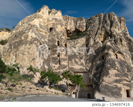 Rock-cut Carikli Kilise Sandal Church, Goreme Open-Air Museum, Cappadocia, Turkey. Rock-cut Carikli Kilise Sandal Church, Goreme Open-Air Museum, Cappadocia, Turkey. 134697418