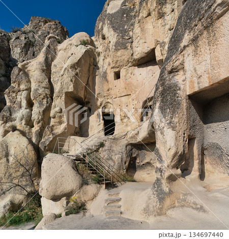 Karanlik Kilise, a rock-cut church, Goreme Open-Air Museum, Cappadocia, Turkey 134697440