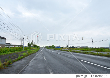 直線道路日本一の国道12号の風景 直線道路日本一の国道12号の風景 134698587