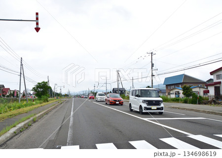 直線道路日本一の国道12号の風景 直線道路日本一の国道12号の風景 134698619