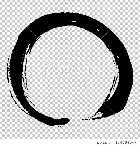 日式風格的毛筆插畫 134698647