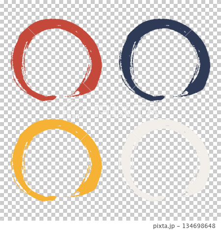 一組日式筆觸插畫 134698648