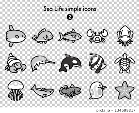 簡單圖示海洋生物 2 134699817