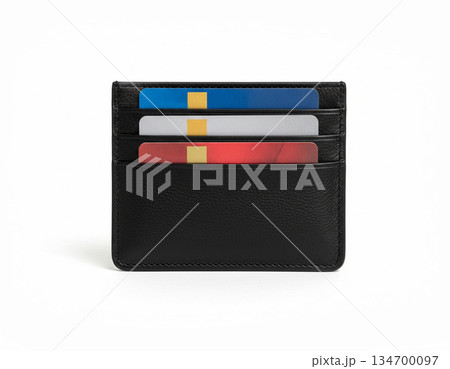 Minimalist Black Leather Card Holder Wallet Minimalist Black Leather Card Holder Wallet 134700097