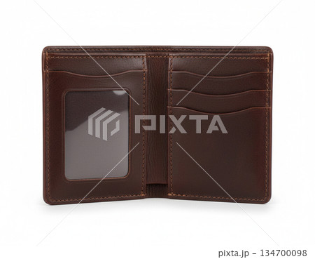 Classic Brown Leather Bifold Wallet with ID Window Classic Brown Leather Bifold Wallet with ID Window 134700098