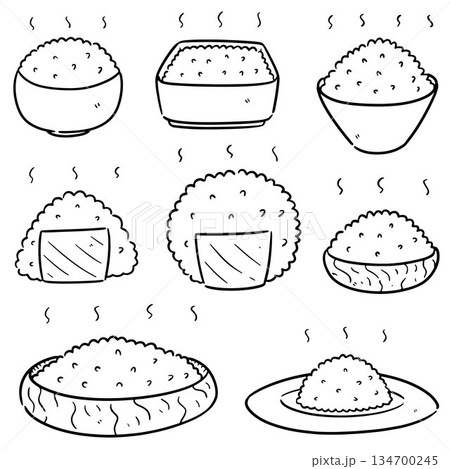 vector set of rice vector set of rice 134700245