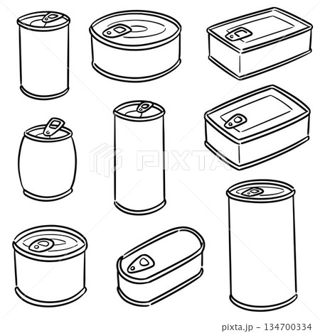 vector set of can 134700334