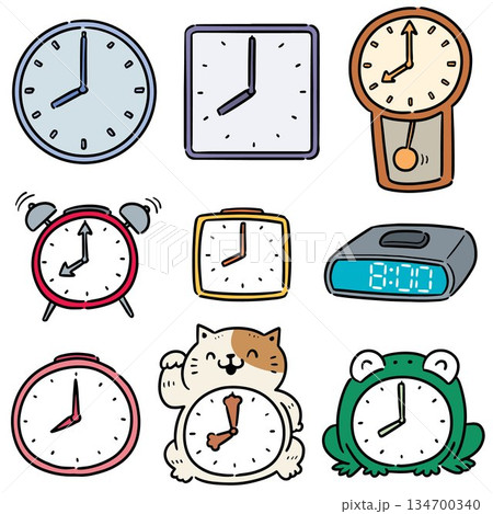 vector set of clock 134700340
