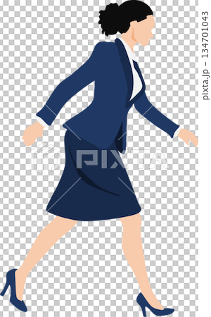 行走的女商人的插圖 行走的女商人的插圖 134701043
