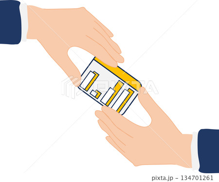 データを分析するイラスト	 134701261