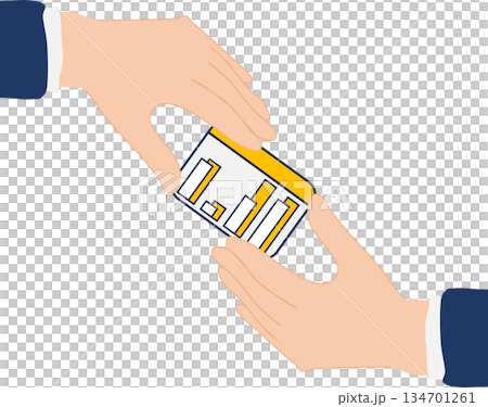 データを分析するイラスト	 134701261