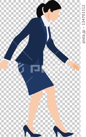 Illustration of a walking businesswoman Illustration of a walking businesswoman 134701312