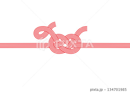 馬の水引き,年賀状や馬関連の仕事(競馬,乗馬クラブ,牧場)でのお祝いごとに使える水引 134701985