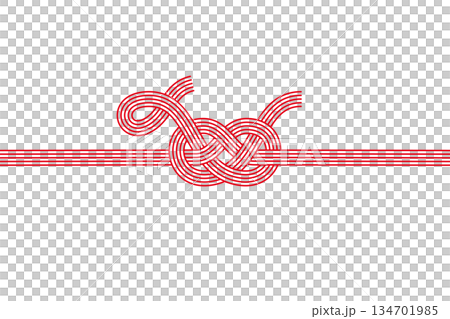 馬の水引き,年賀状や馬関連の仕事(競馬,乗馬クラブ,牧場)でのお祝いごとに使える水引 134701985