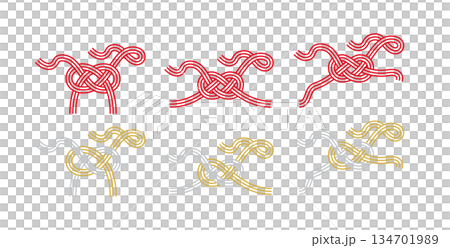 馬の水引き,年賀状や馬関連の仕事(競馬,乗馬クラブ,牧場)でのお祝いごとに使える水引 134701989