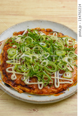 ネギたっぷりのお好み焼き ネギたっぷりのお好み焼き 134702214