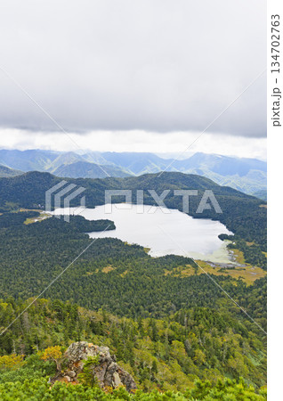 燧ヶ岳のミノブチ岳から望む尾瀬沼 134702763