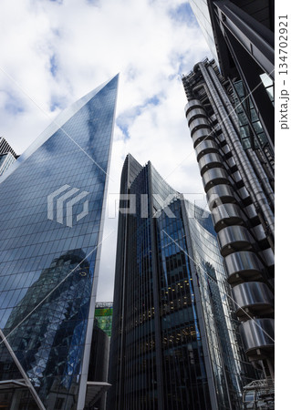Modern Glass Skyscrapers in City of London Financial District Modern Glass Skyscrapers in City of London Financial District 134702921