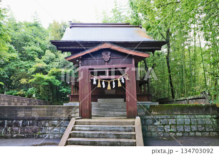 大分県中津市の山国川東側にある八幡鶴市神社 134703092