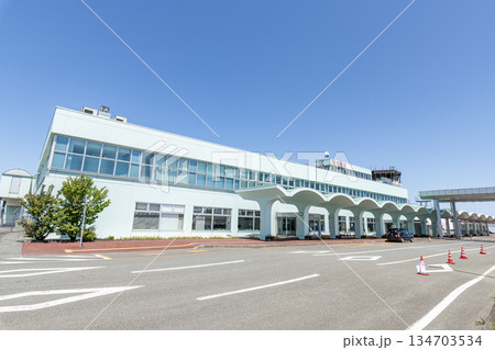 北海道稚内市　晴天の稚内空港 134703534