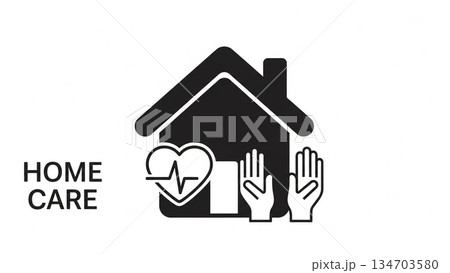 健康サポートを表現したシンプルなアイコンセット（ベクター）1 134703580