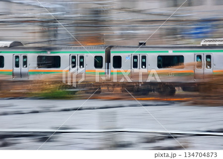 流し撮り　東海道線 134704873