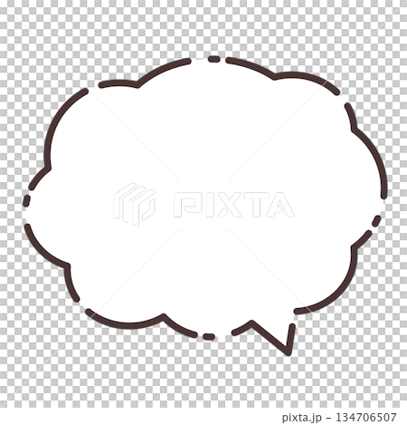 Simple white speech bubble 134706507