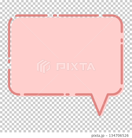 simple pink speech bubble simple pink speech bubble 134706526