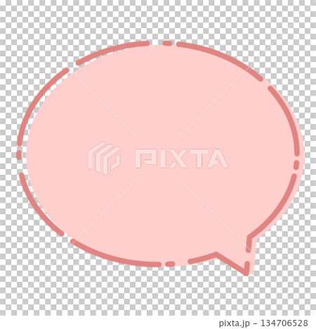 simple pink speech bubble 134706528