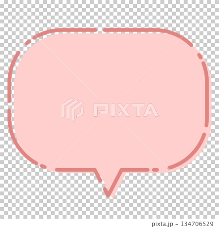 simple pink speech bubble 134706529