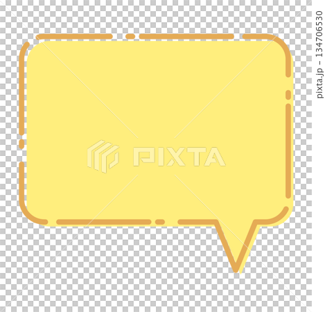 simple orange speech bubble 134706530