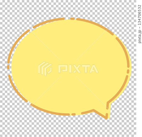 簡單的橙色語音氣泡 134706532