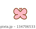 シンプルでかわいい蝶々のイラスト 134706533
