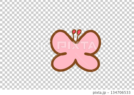 簡單可愛的蝴蝶插圖 134706533
