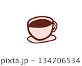 シンプルでかわいいコーヒーのイラスト 134706534