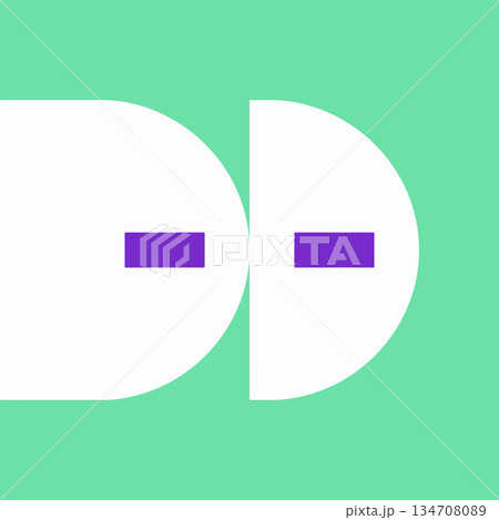 Abstract Shapes with Purple Rectangles 134708089