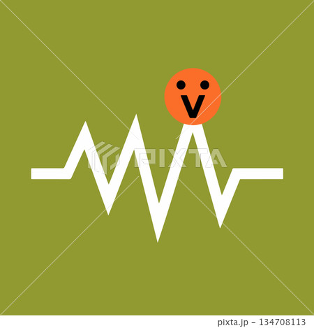 Happy Pulse Graphic 134708113