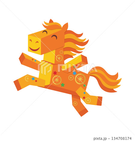 Geometric Horse Illustration 134708174