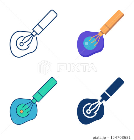 Nanorobot icon set 134708681