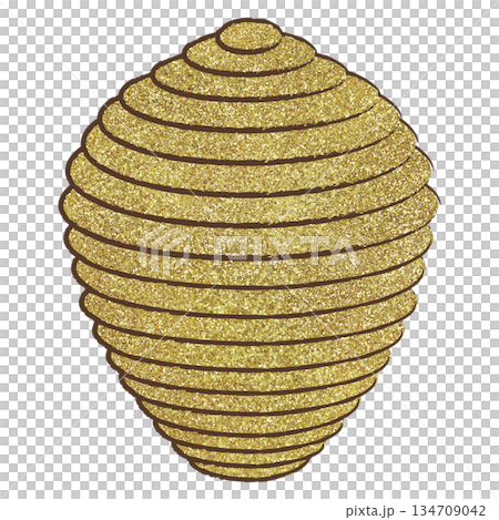 插畫素材：蜂巢金蜂 134709042