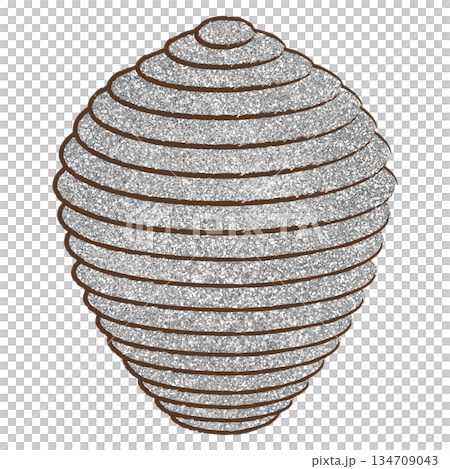 Illustration material Beehive Bee Silver Illustration material Beehive Bee Silver 134709043