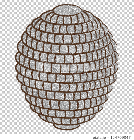 Illustration material Beehive Bee Silver Illustration material Beehive Bee Silver 134709047