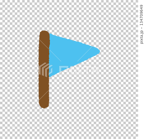 Flag hand drawn pastel programming icon illustration Flag hand drawn pastel programming icon illustration 134709649