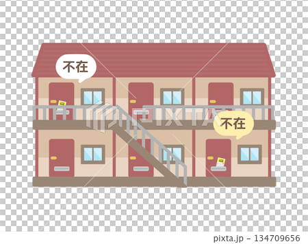 家　不在の吹き出し　イラスト 134709656